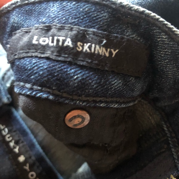 LUCKY Brand Lolita Skinny Jeans women's size 10 / 30 frayed hem zip front - Picture 9 of 13